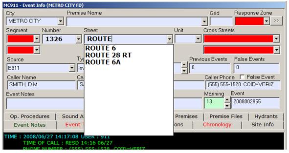 Setting the Street Address Setting the Street Address