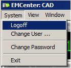 Selecting the Logoff Option  Selecting the Logoff Option