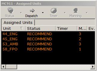 Recommended Units Display  Recommended Units Display
